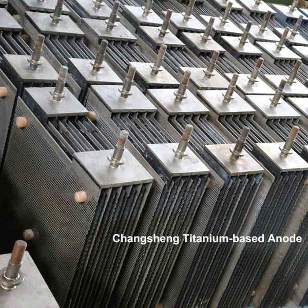 Titanium-based lead dioxide anode electrode